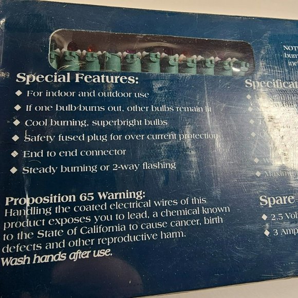 Tomson Ultra Burst 2-Way Flashing 300ct Color String Lights NEW Green Wire 32ft - Picture 4 of 6